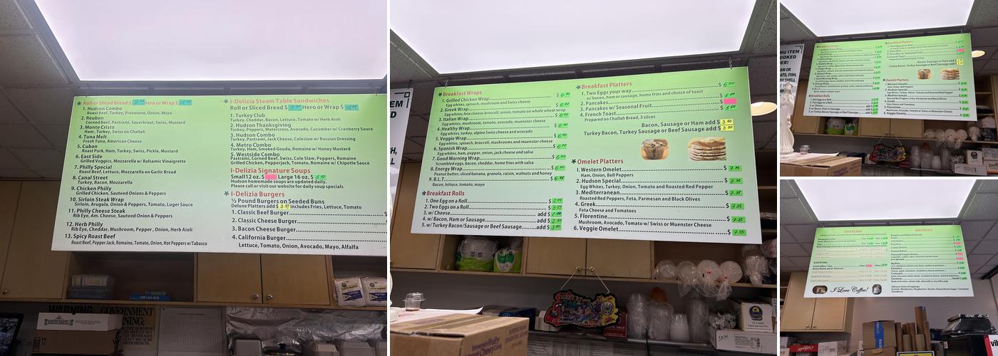 iDelizia Menu
