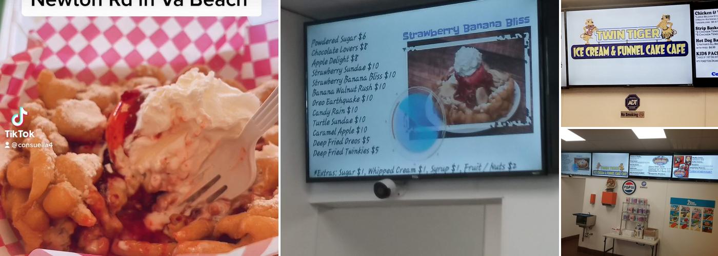 Twin Tiger Ice cream and Funnel Cake Cafe Menu