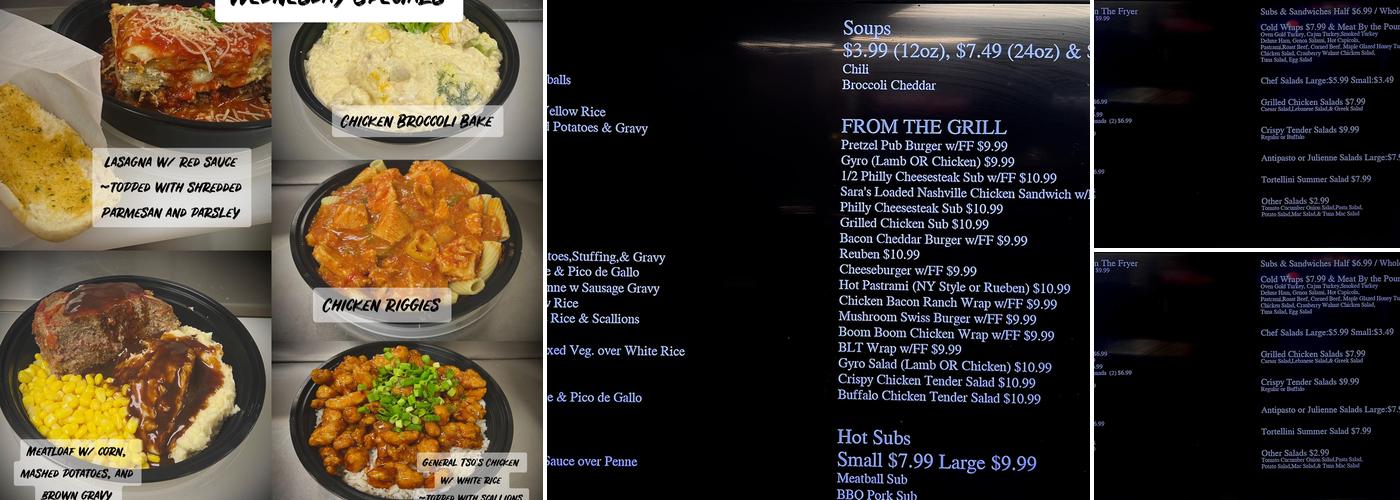 Lucky 7's deli & Smoke Shop Menu