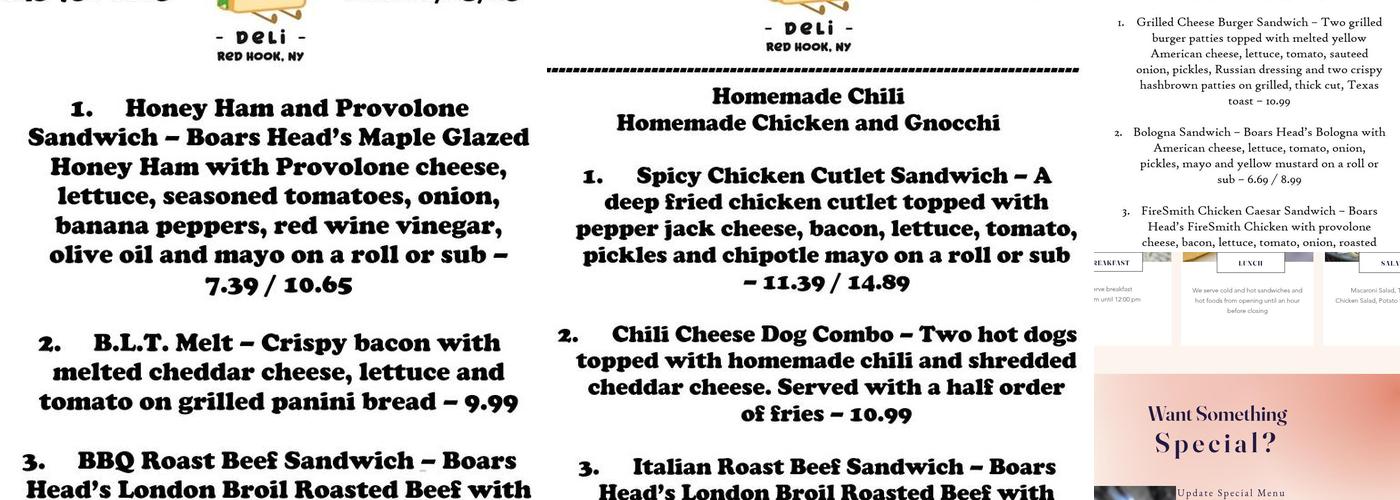 Cornucopia Deli Menu