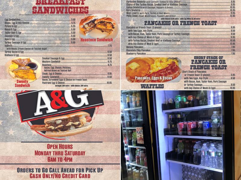 A & G Luncheonette Menu