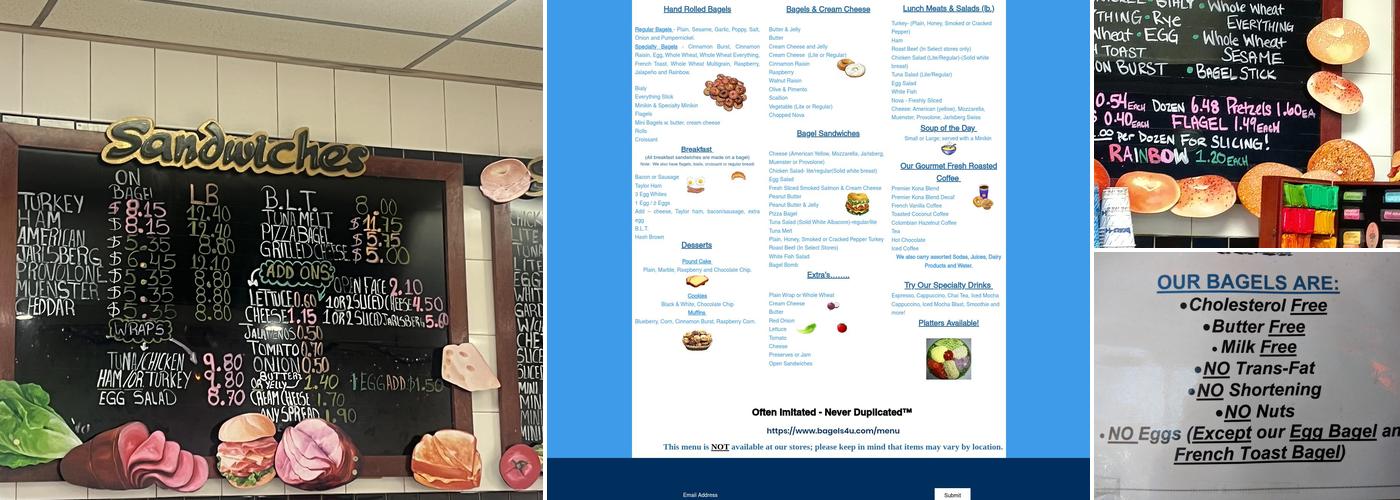 Bagels-4-U of Warren Menu