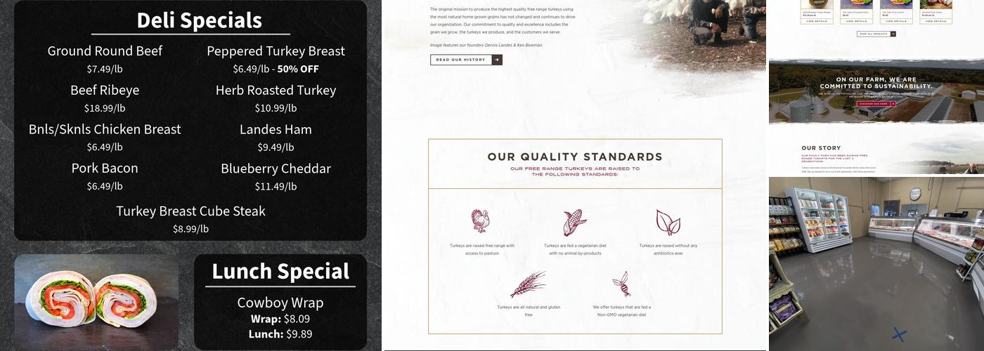 Bowman & Landes Turkeys Menu