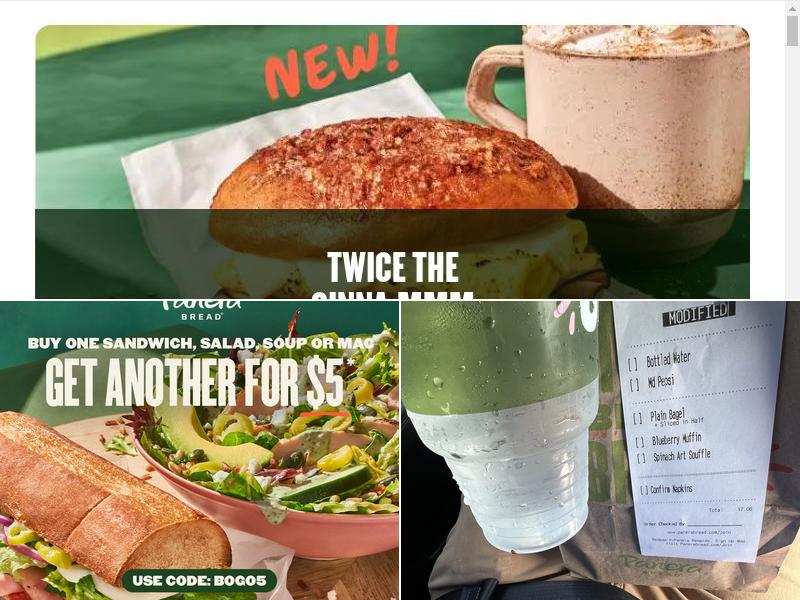 Panera Bread Menu