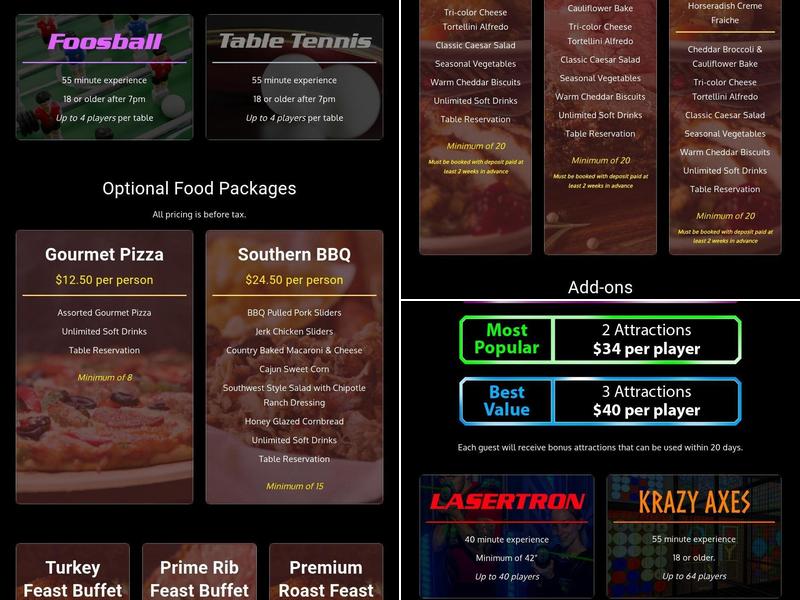 LASERTRON Menu
