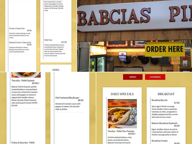 Babcia's Pierogi Menu