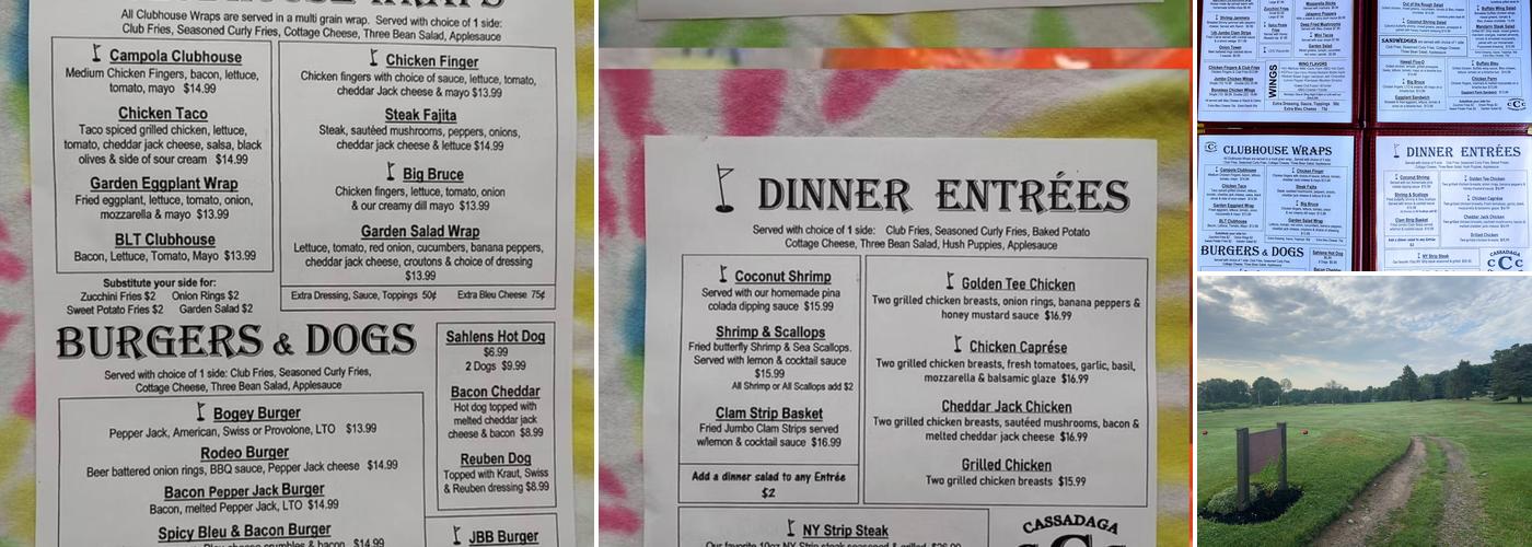 Cassadaga Country Club Menu