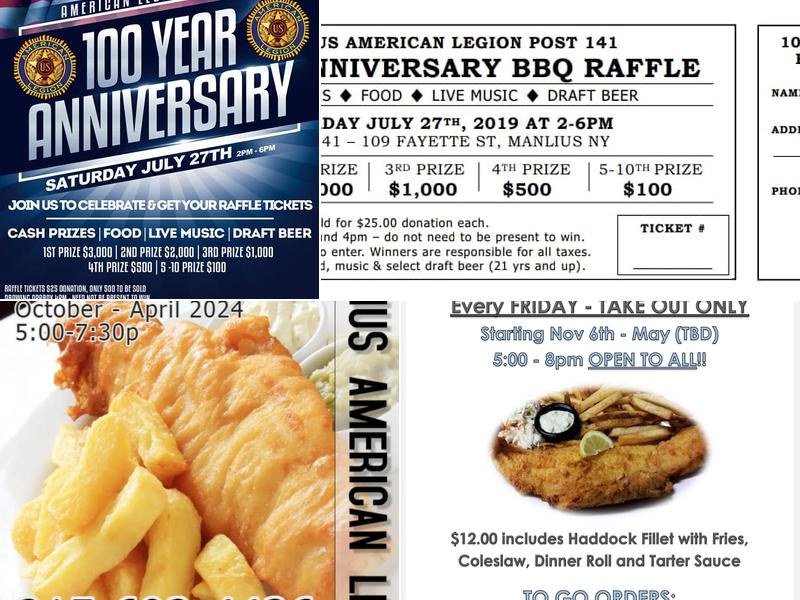 American Legion Menu