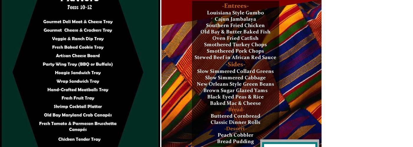 Jimmy Davis Catering Menu