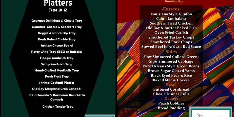 Jimmy Davis Catering Menu