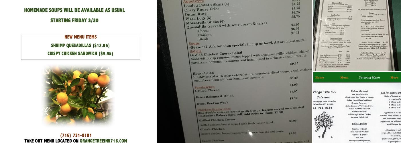 Orange Tree Inn Menu