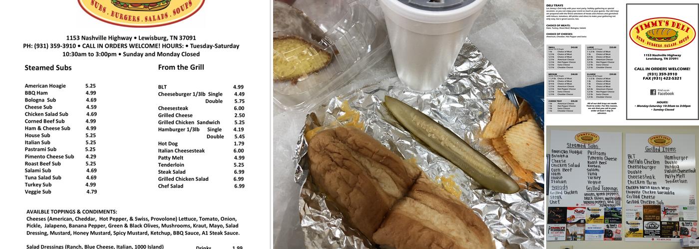 Jimmy’s Deli Menu