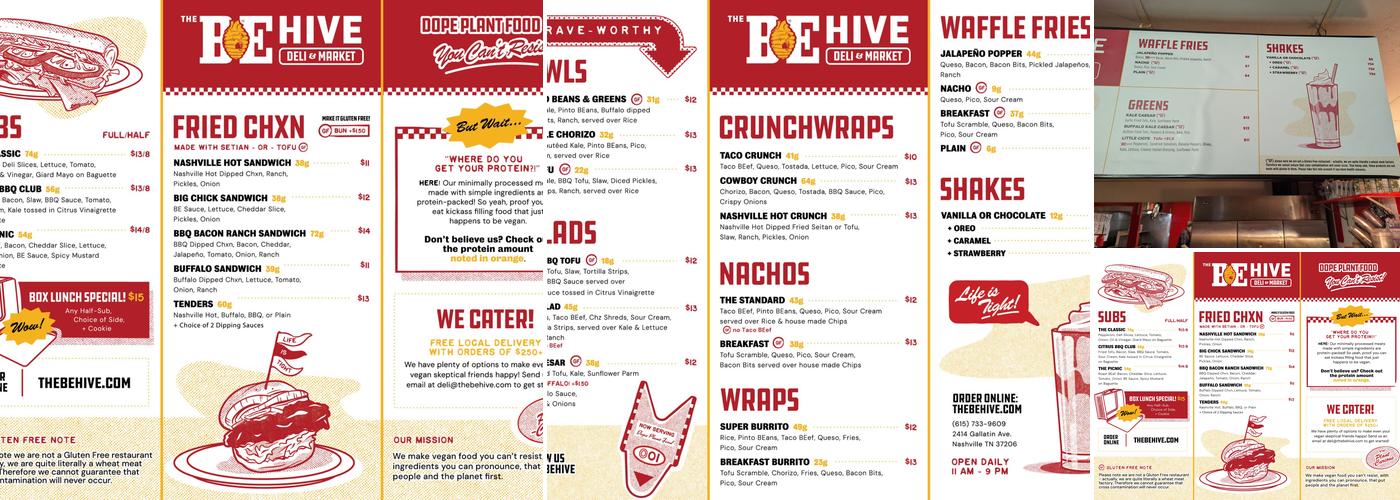 The BE Hive Deli & Market Menu