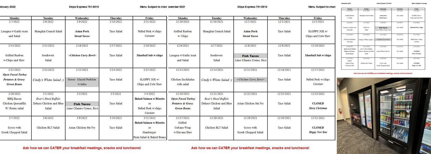 Skip's Express DELI - Bagels - Sandwiches - Salads - Coffee - Catering Menu