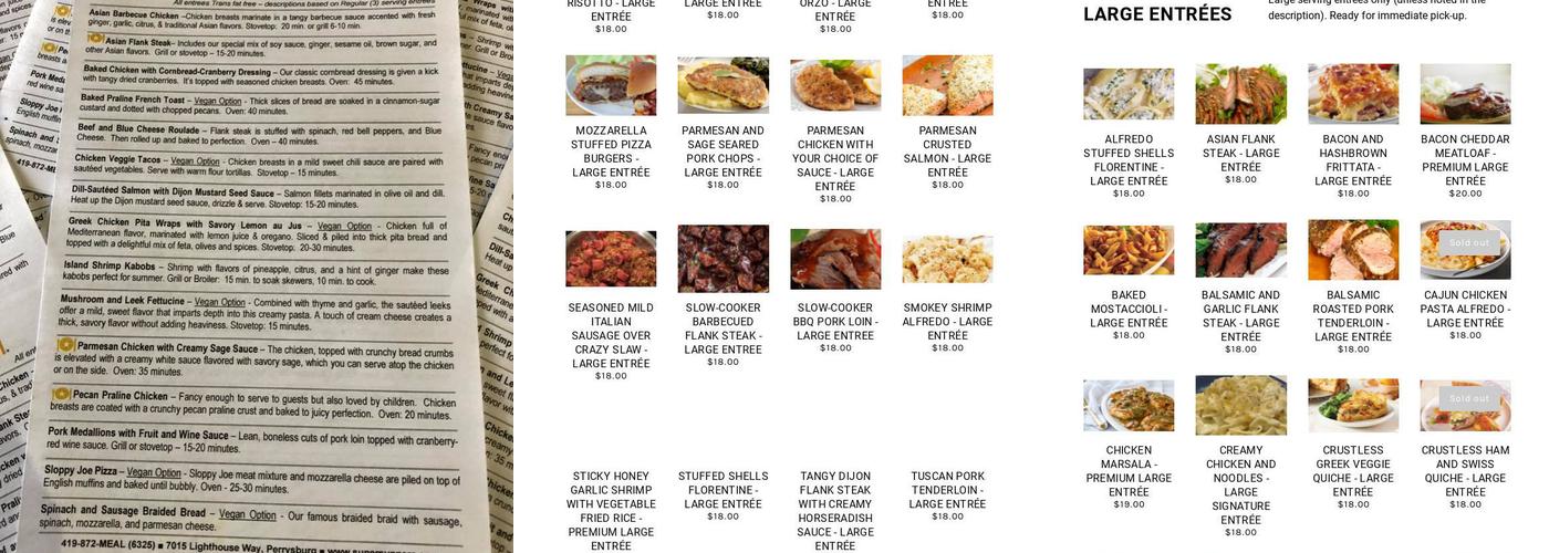 Super Suppers Menu