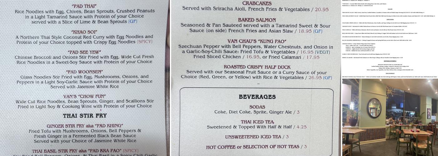 Trio BYOB & Trio2Go Menu