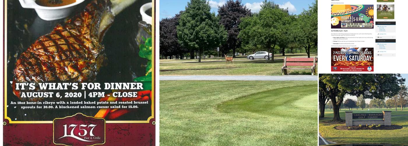 Carlisle Barracks Golf Course Menu