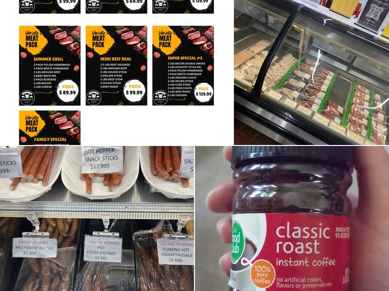 Burbachs meat market Menu