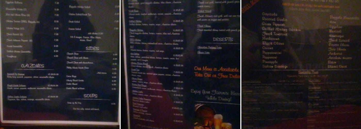 Ciara Restaurant & Lounge Menu