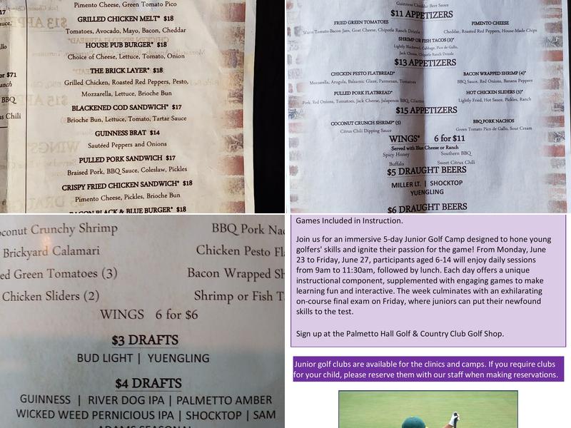 Brickyard Pub Menu