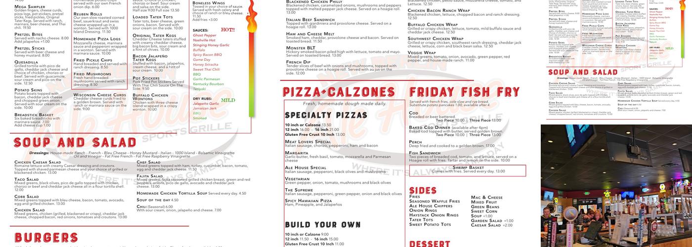 New Berlin Ale House Menu