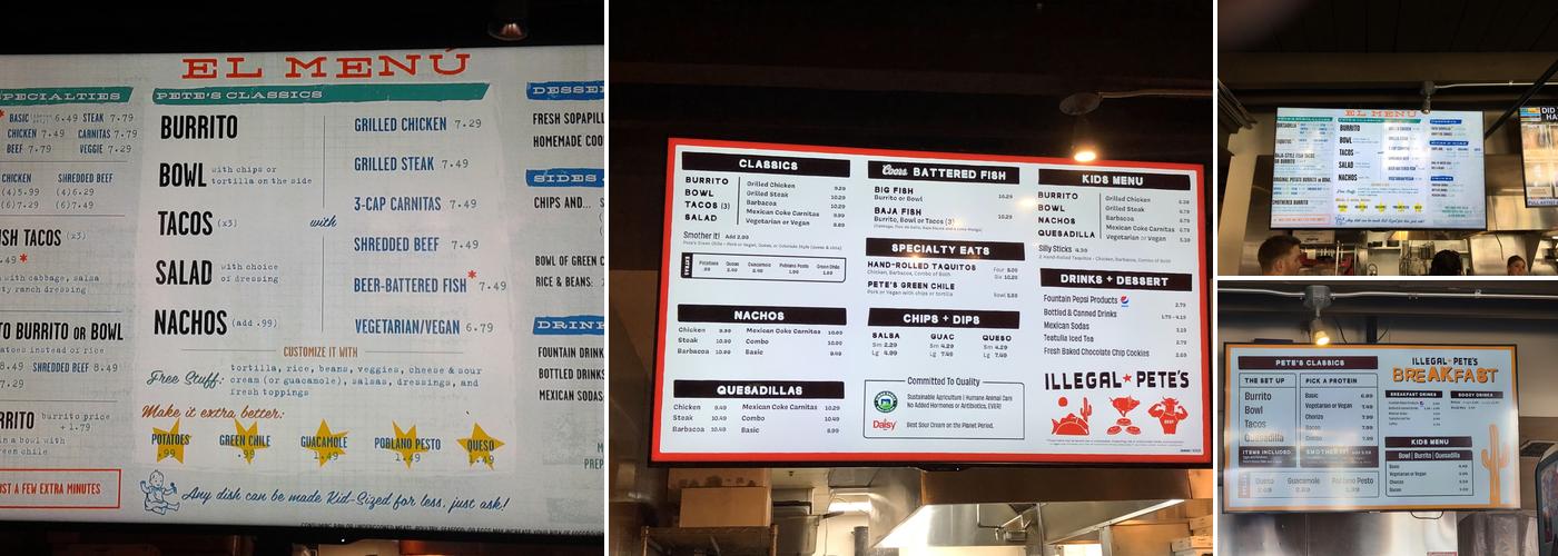 Illegal Pete's - South Broadway Menu