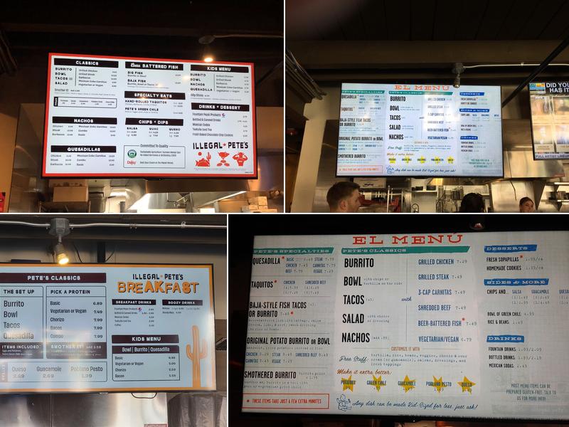 Illegal Pete's - South Broadway Menu