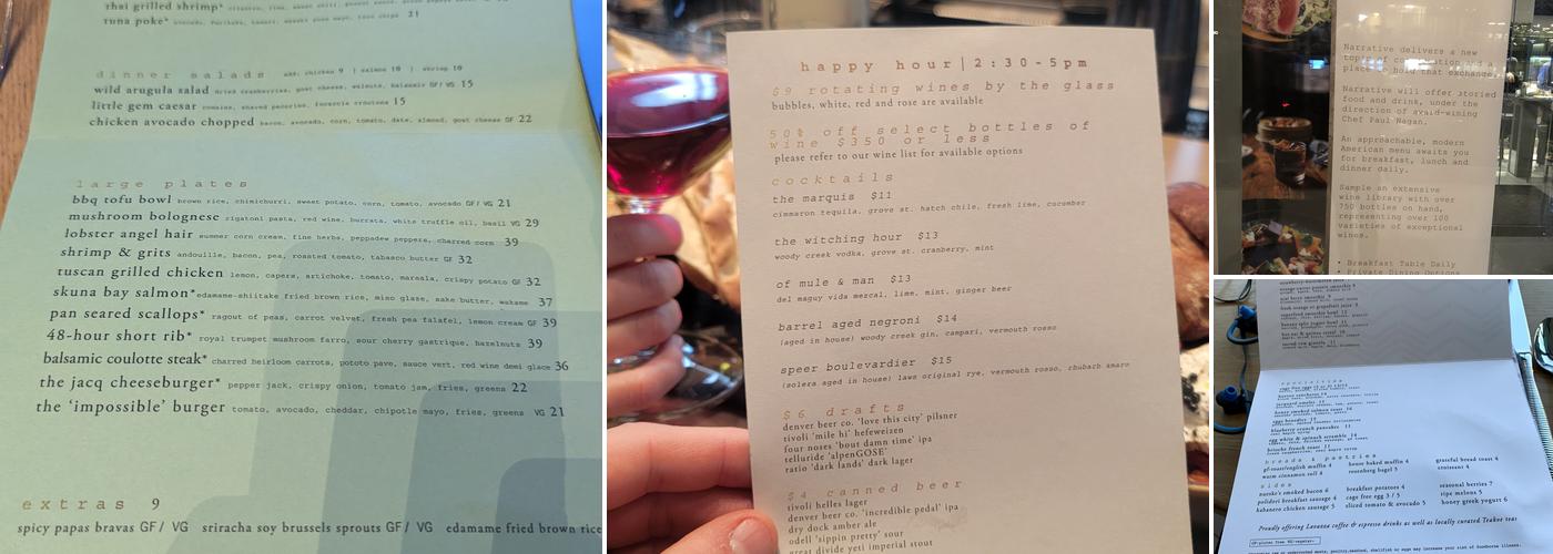 Narrative Menu