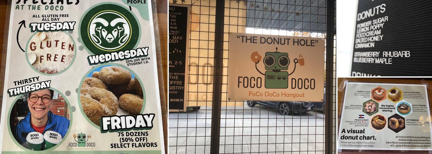 FOCO DOCO Fort Collins Donut & Coffee Co Menu