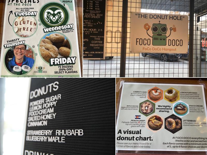 FOCO DOCO Fort Collins Donut & Coffee Co Menu