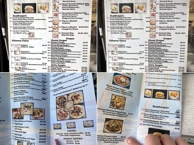 crepes &chimney Cake Factory Menu