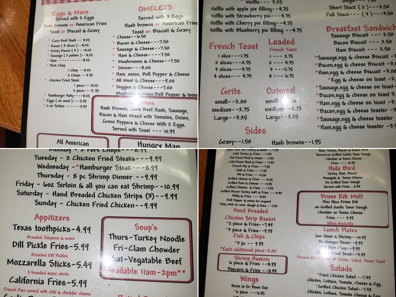 Anutter American Diner Menu