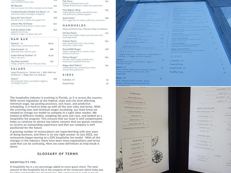 OCEAN2000 Menu