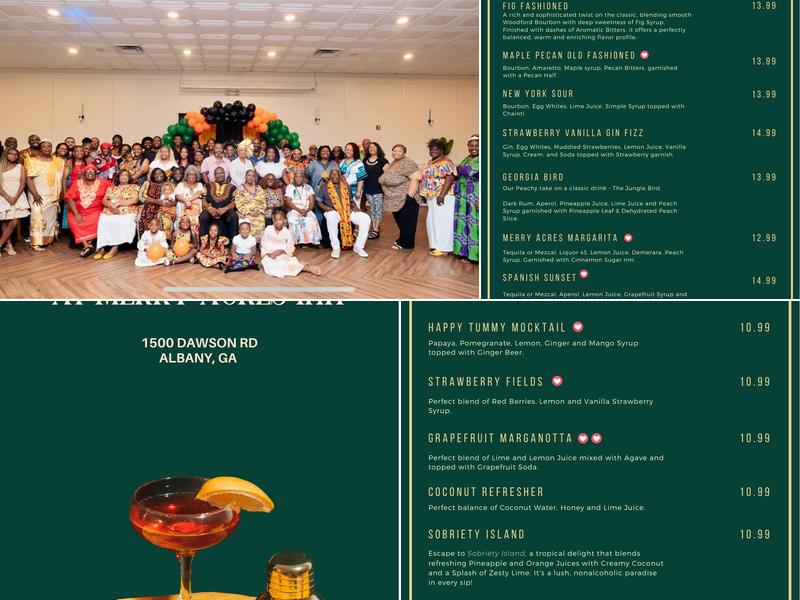 Merry Acres Restaurant Menu