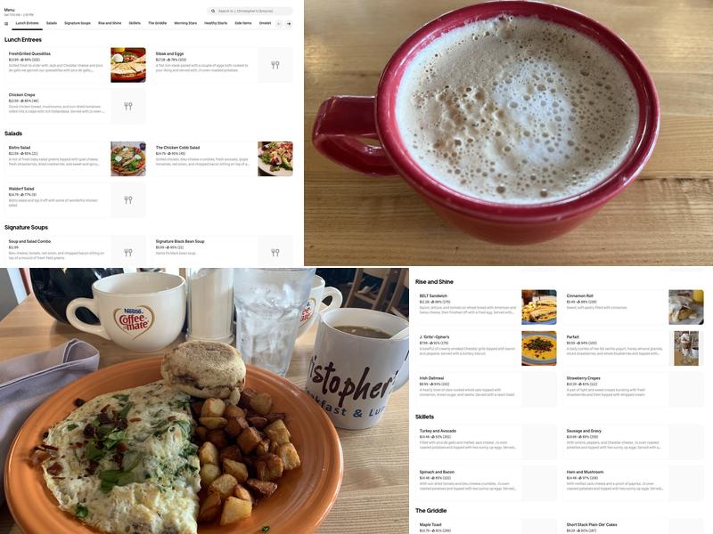 J. Christopher's Menu