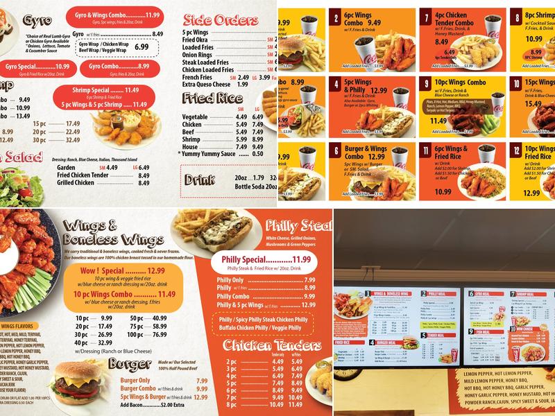 Wow Buffalo Wings Menu