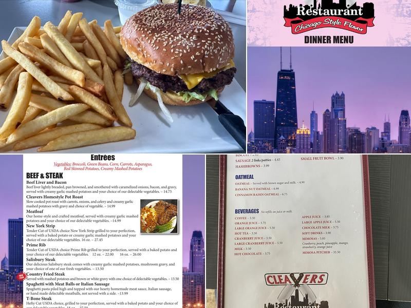 Cleavers Chicago Style Flavor Menu