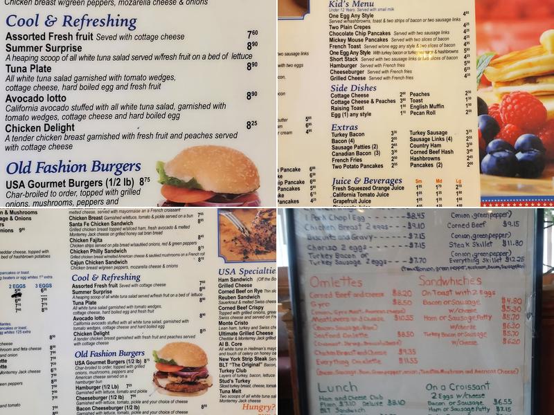 USA Pancake House Menu