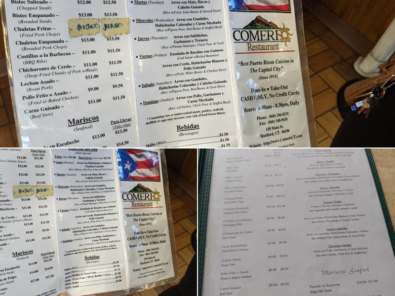 Comerio Menu