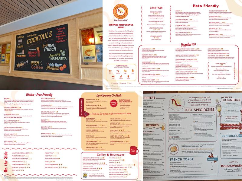Ruby Slipper Cafe Menu