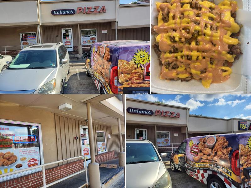 Italiano's pizza and wings, and fried chicken