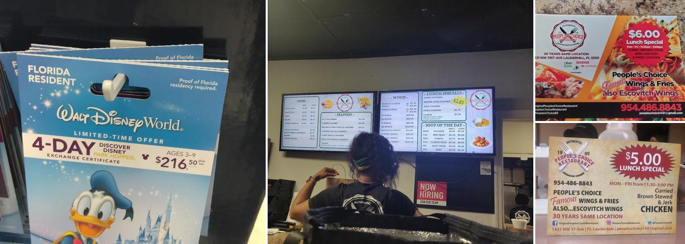 People's Choice Menu