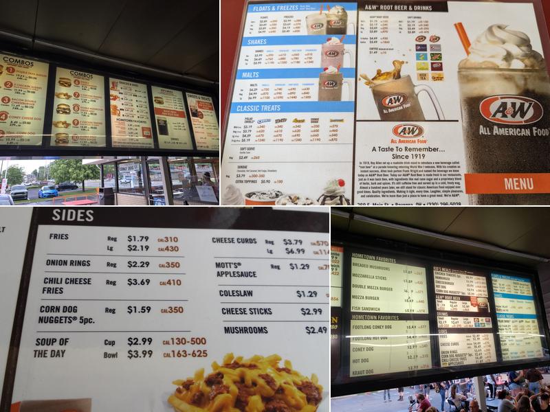 A&W Restaurant Menu