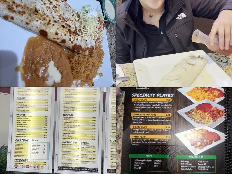 Speedy Burritos Menu