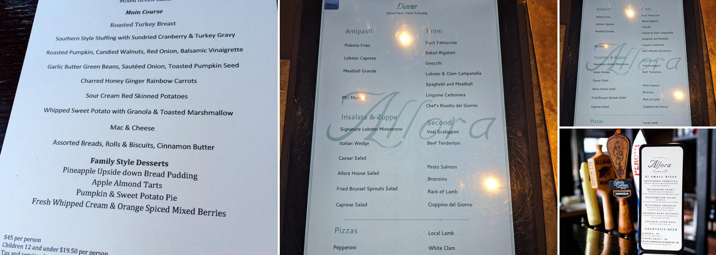 Allora Menu