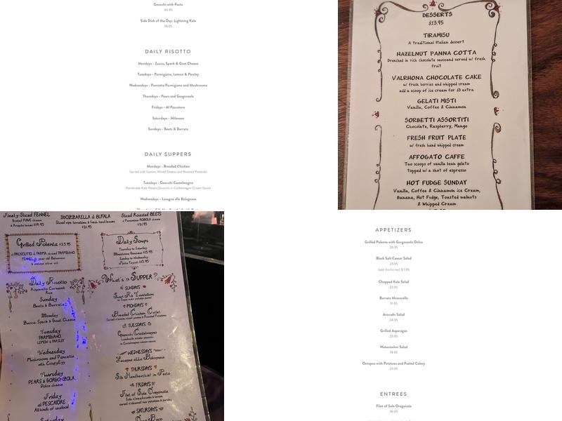 Supper Menu