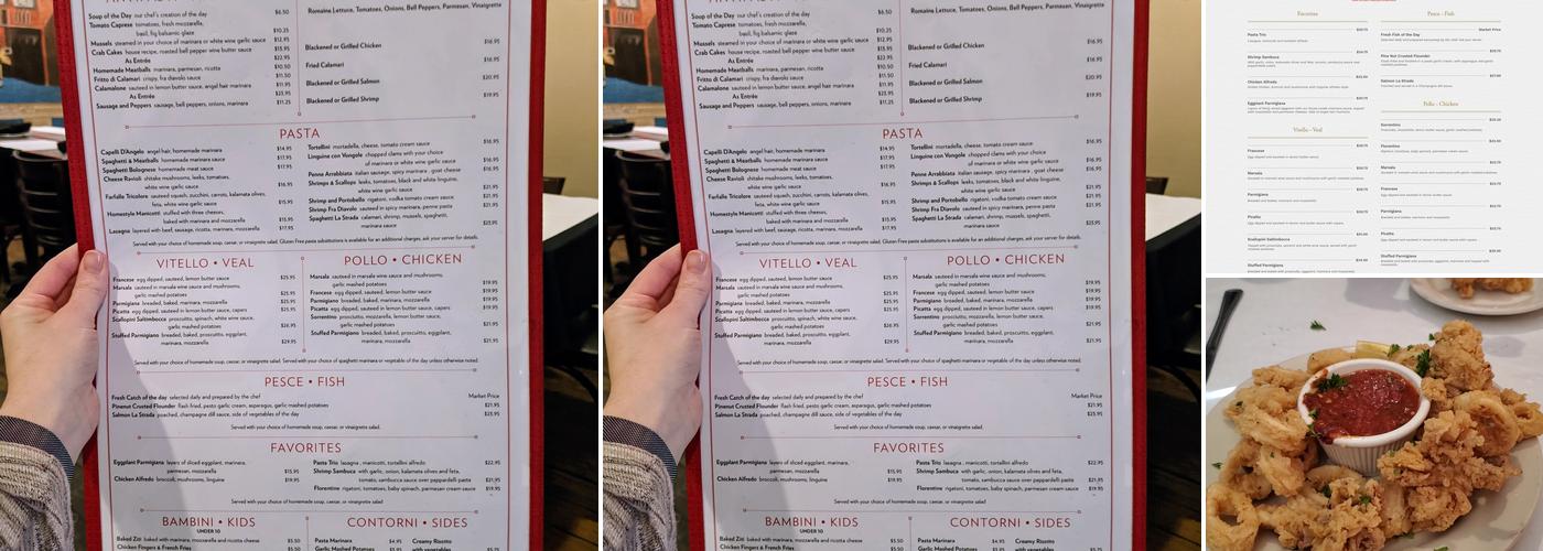 LaStrada Restaurant Menu