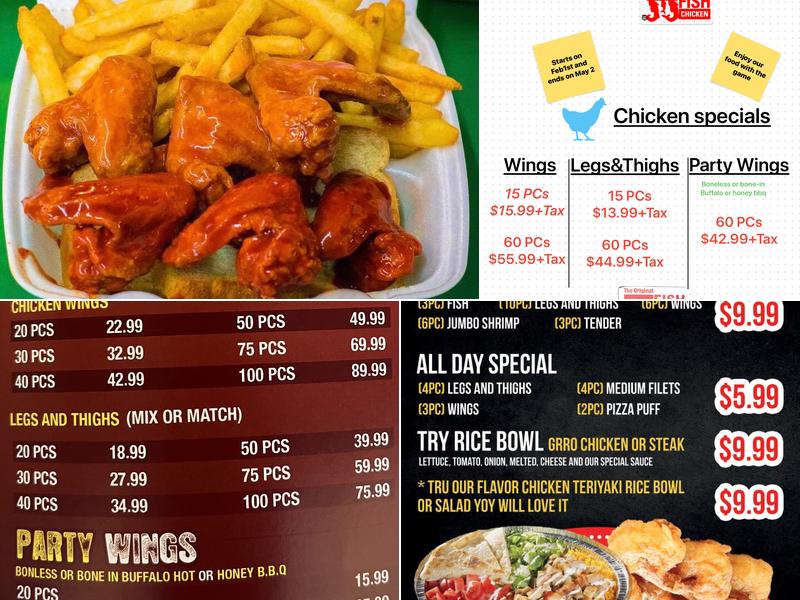 J&J Fish And Chicken Menu