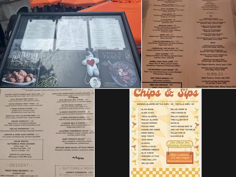 Buttermilk & Bourbon Menu