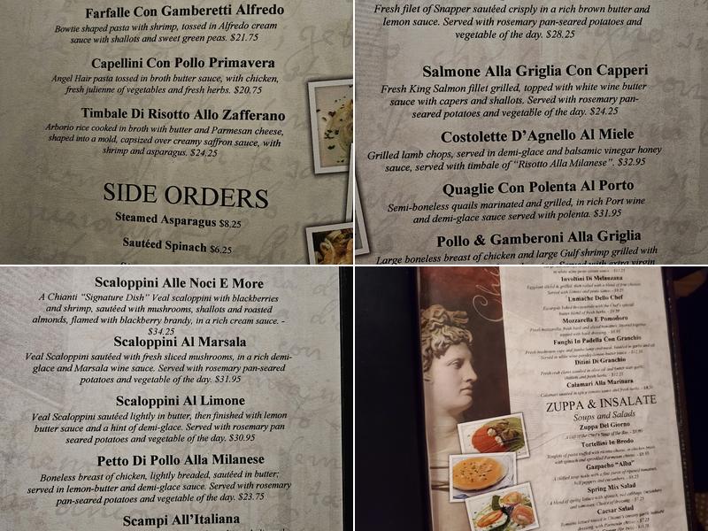 Chianti Restaurant Menu